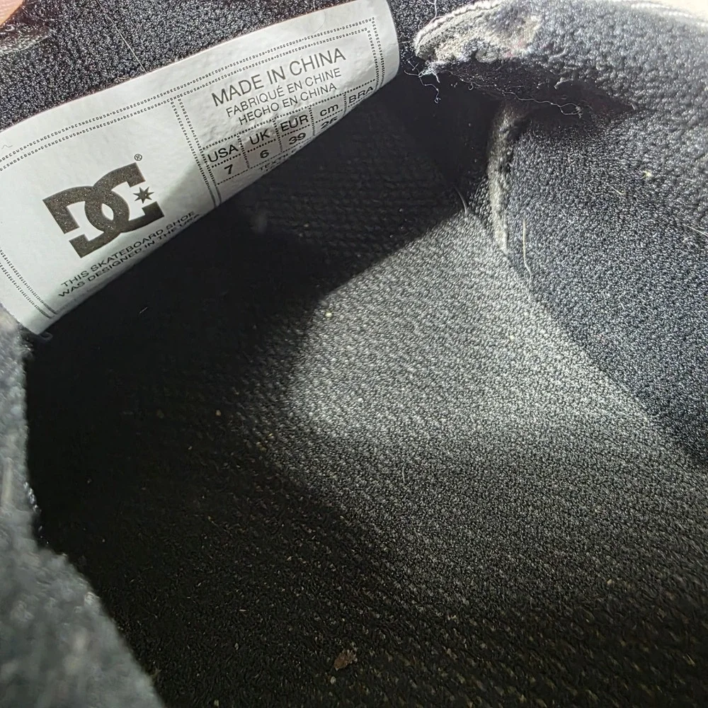 DC Shoes Mens Grey Canvas Slip On Loafers‎ Whipstitch Moc Toe Sneakers Size 7